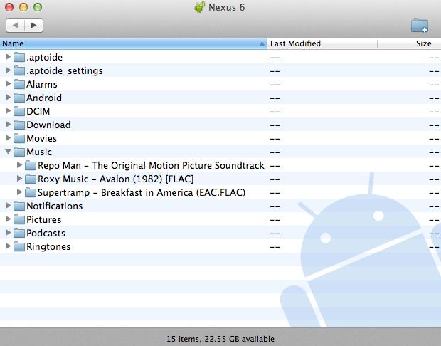 transfer music mac to android