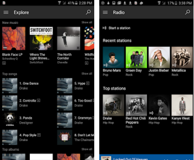 music android xbox groove app