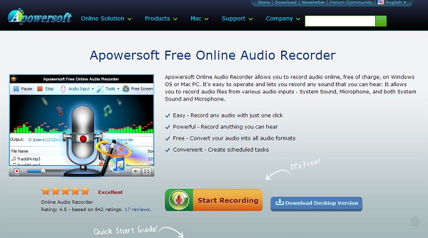 Apowersoft Free Online Audio Recorder