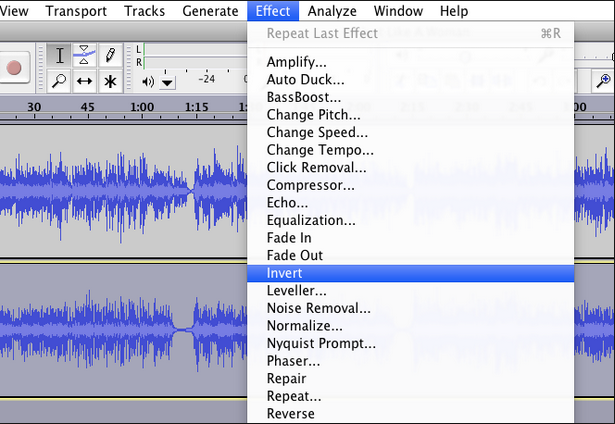 removing vocals from a song audacity