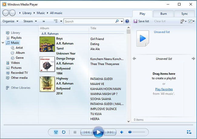 best media player for windows 10 burn cd