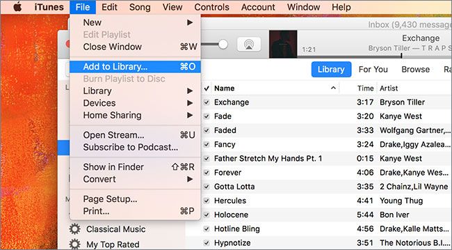 how to transfer songs from usb to itunes
