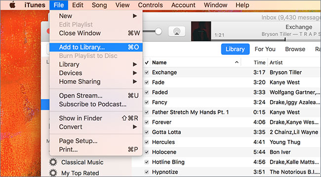 halvt dæmning Brawl 2 Ways to Import Music from USB/Flash Drive to iTunes