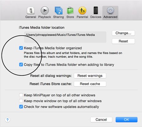 transfer itunes library from mac to pc