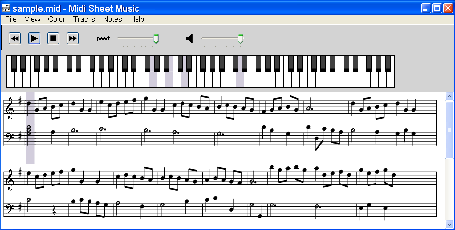 player music piano sheet Player Midi Music Sheet