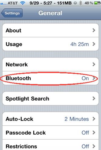 connect iPhone to Ford Sync via bluetooth