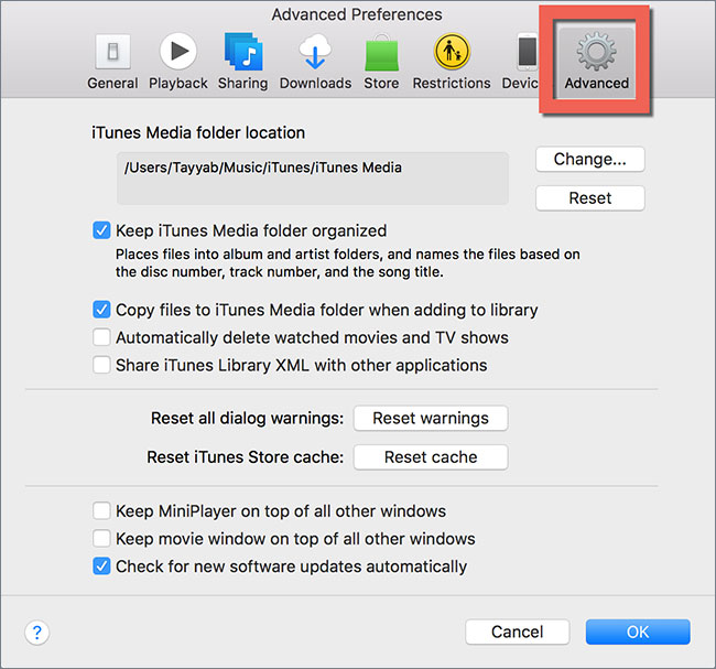 transfer itunes library