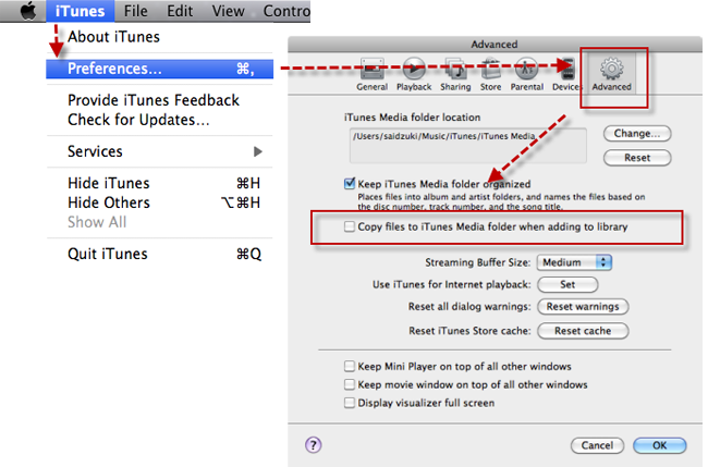 itunes preference